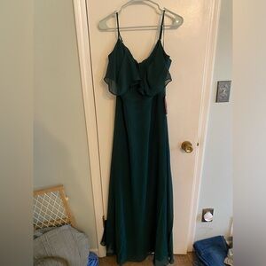 Emerald Green Versatile Chiffon Dress (Birdygrey)